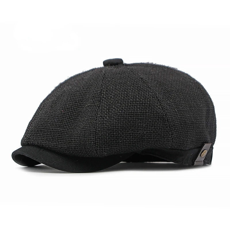 Flat Cap Men Schwarz