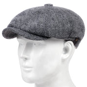 Flat Cap Winter Grau