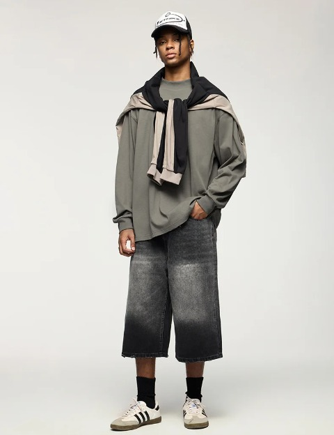 Herren Oversize Sweatshirt Grau