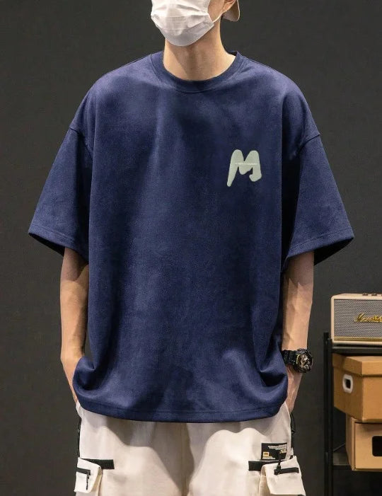 Oversized Black Printed T Shirt