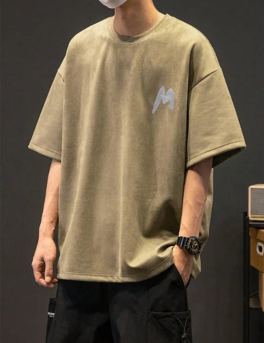 Oversized Black Printed T Shirt