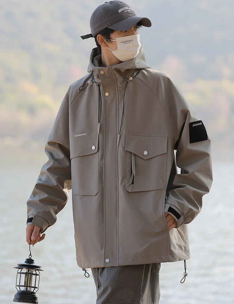 Jacke Herren Mit Kapuze Beige