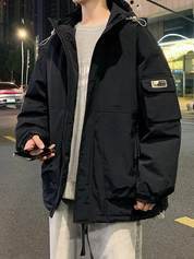 Jacke Herren Oversize Schwarz