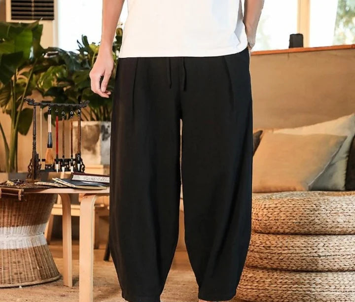 Leinenhose Männer Schwarz