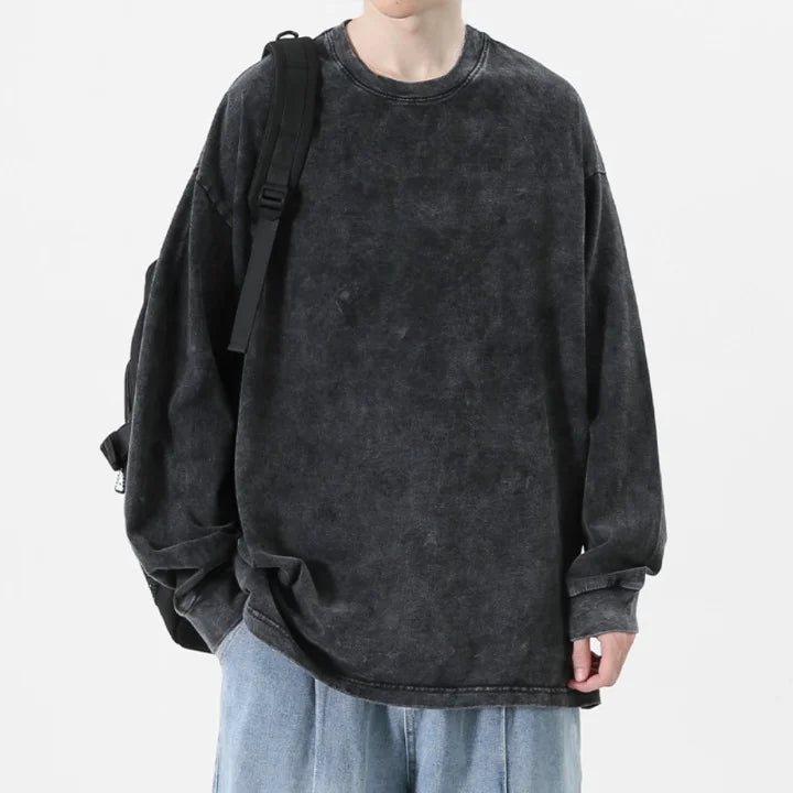 Oversize Pullover Herren Schwarz