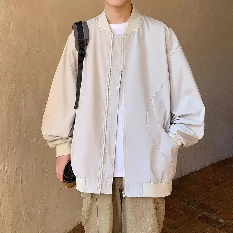 Oversize Bomberjacke Beige