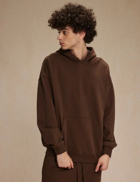 Oversize Hoodie Beige Herren Braun