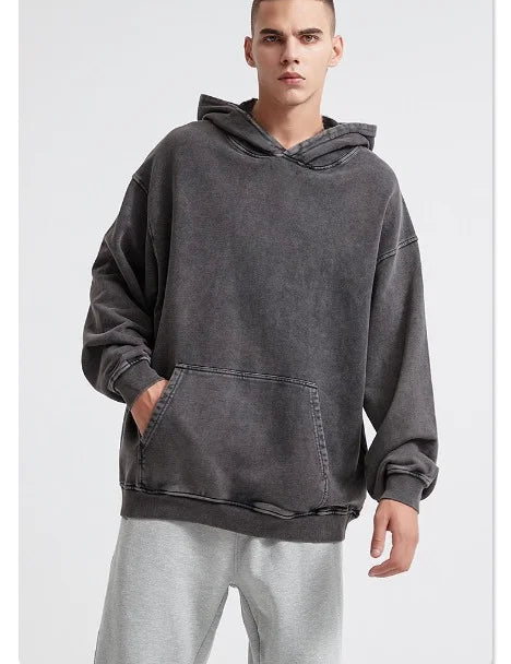 Oversize Hoodie Herren Grau