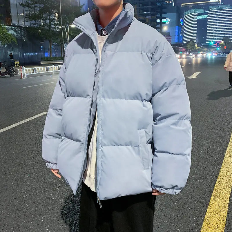  Oversize Puffer Jacke Herren Blau