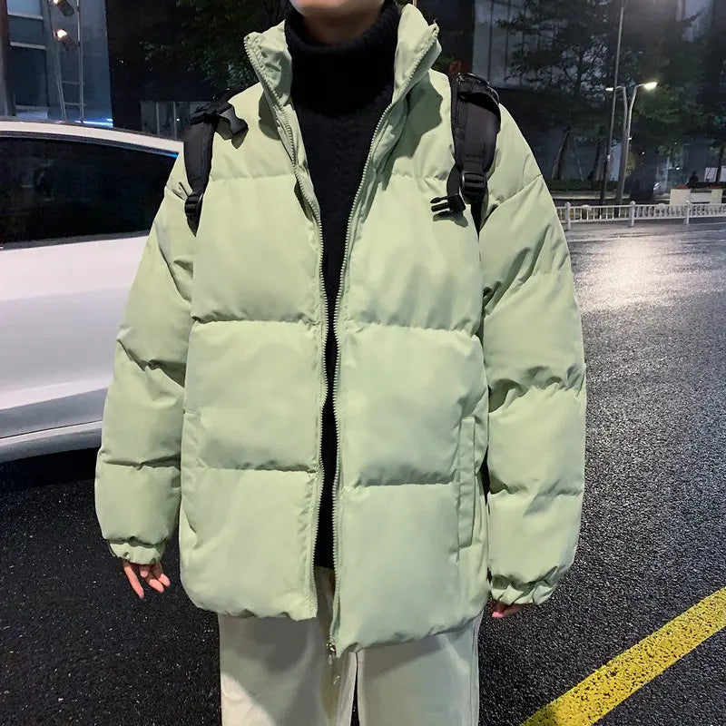  Oversize Puffer Jacke Herren Grün