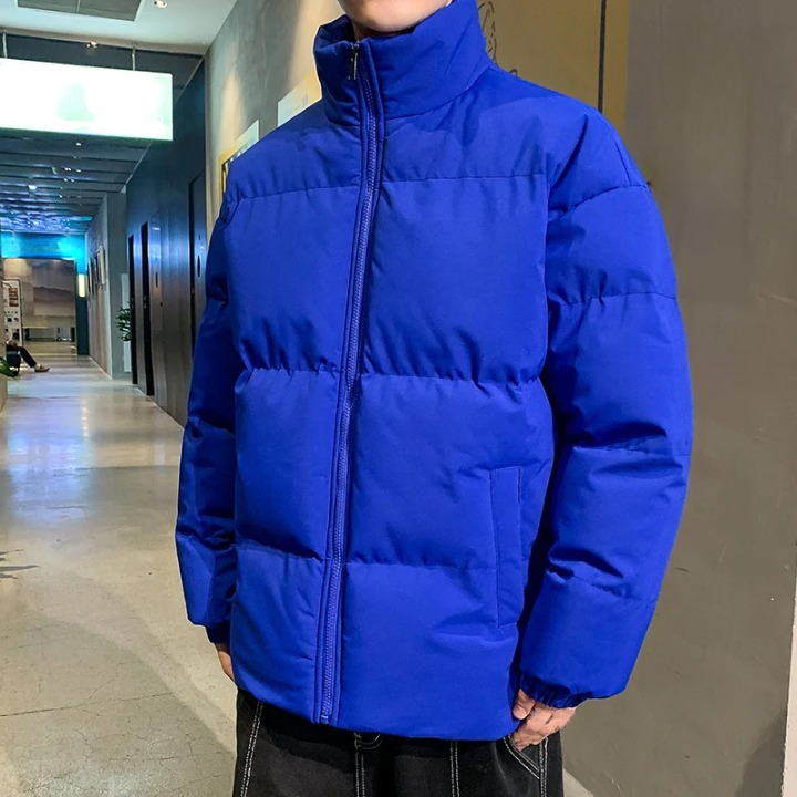  Oversize Puffer Jacke Herren Marineblau