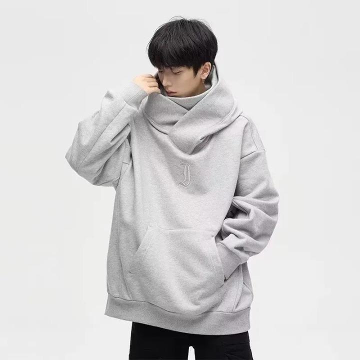 Oversized Techwear Hoodie Grau