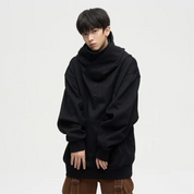 Oversized Techwear Hoodie Schwarz