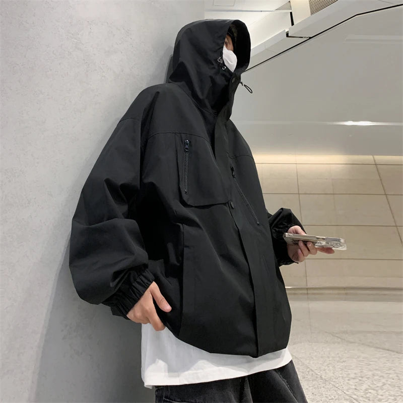 Schwarze Oversize Jacke Herren
