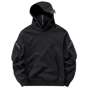 Techwear Zip Up Hoodie Schwarz