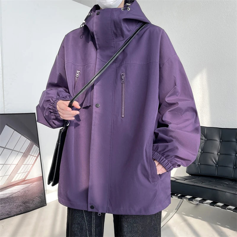 Violett Oversize Jacke Herren